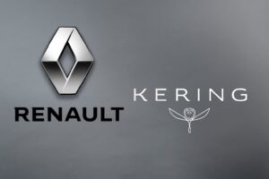 Logotipos da Renault e Kering representam a nomeação do novo CEO da Renault na Kering