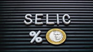 Decisão do Copom sobre a Selic em junho representada com moeda e símbolo percentual