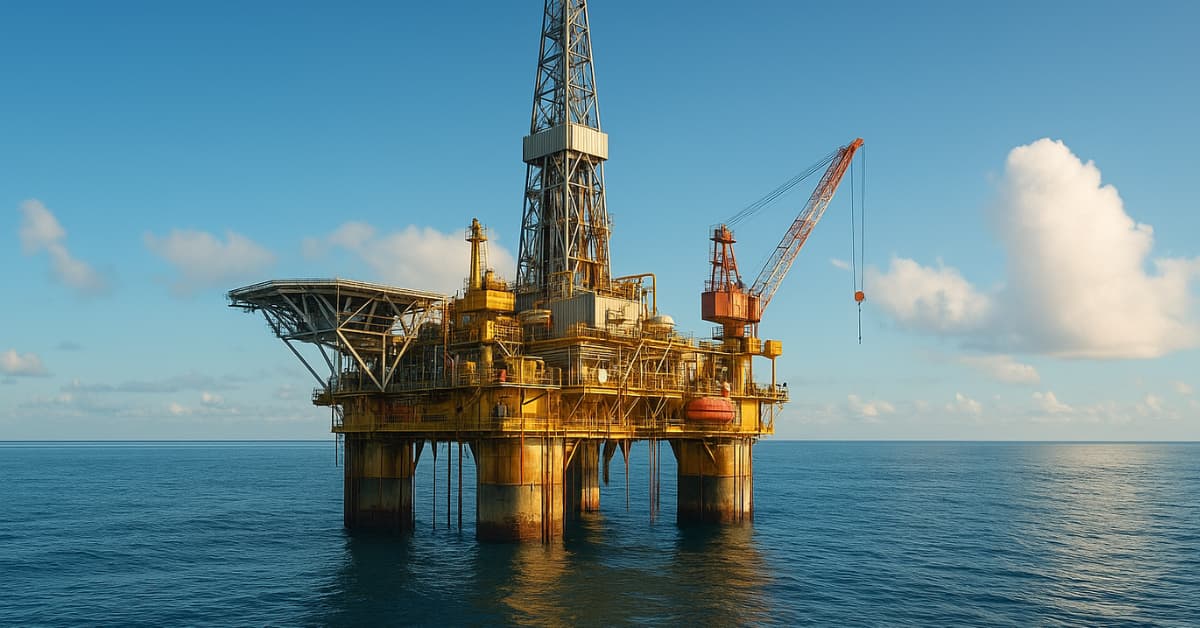 Plataforma de petróleo representa a exploração de petróleo na Foz do Amazonas