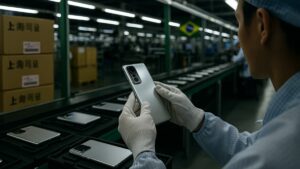 Linha de produção da maior marca chinesa de celulares no Brasil