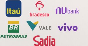 Logotipos das marcas mais valiosas do Brasil em 2025