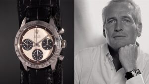 magem que mostra quanto custa o Rolex mais caro do mundo: modelo Daytona Paul Newman usado por Paul Newman.