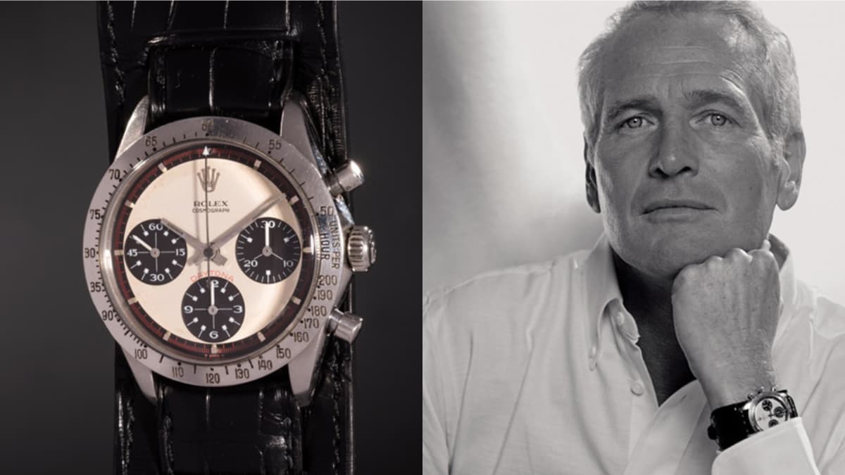 magem que mostra quanto custa o Rolex mais caro do mundo: modelo Daytona Paul Newman usado por Paul Newman.