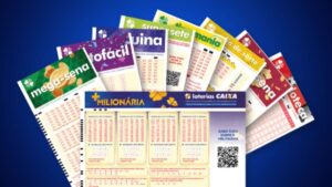 Cartelas ilustrativas com os valores das apostas das loterias da Caixa