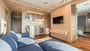 Apartamento mobiliado da Helbor voltado à locação por temporada em São Paulo.