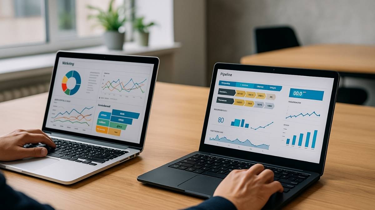 startups de Martech e Salestech trabalhando com dashboards digitais