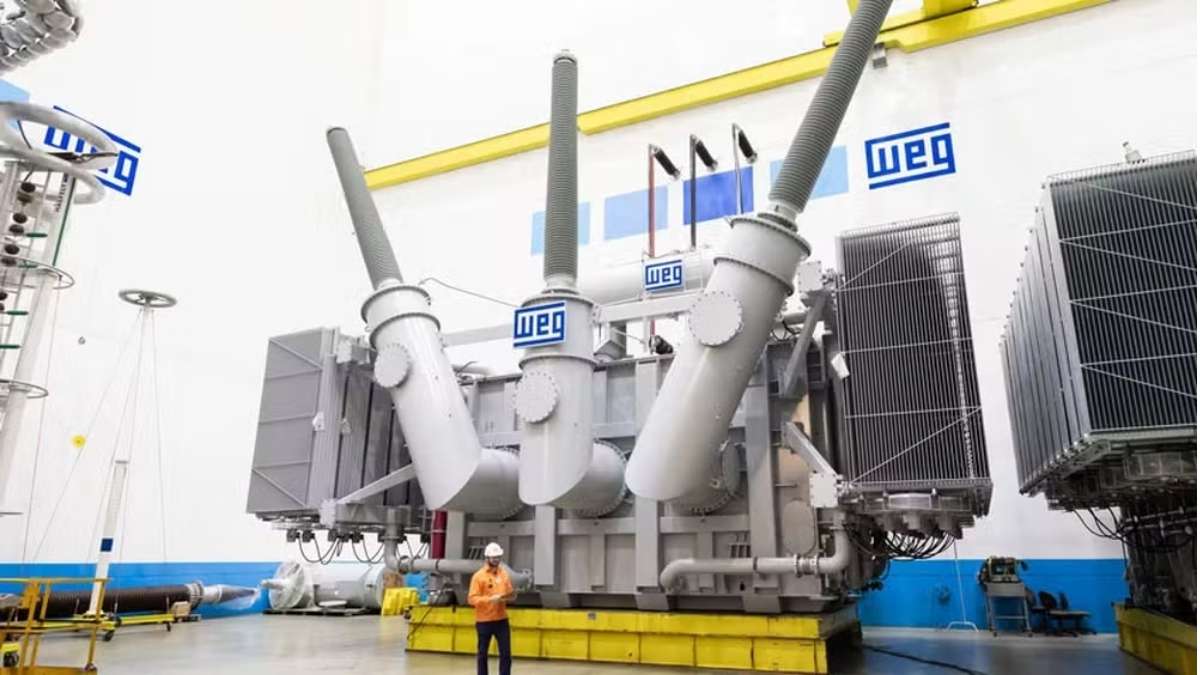 Equipamento industrial da Weg em destaque, contexto das tarifas dos EUA na Weg.