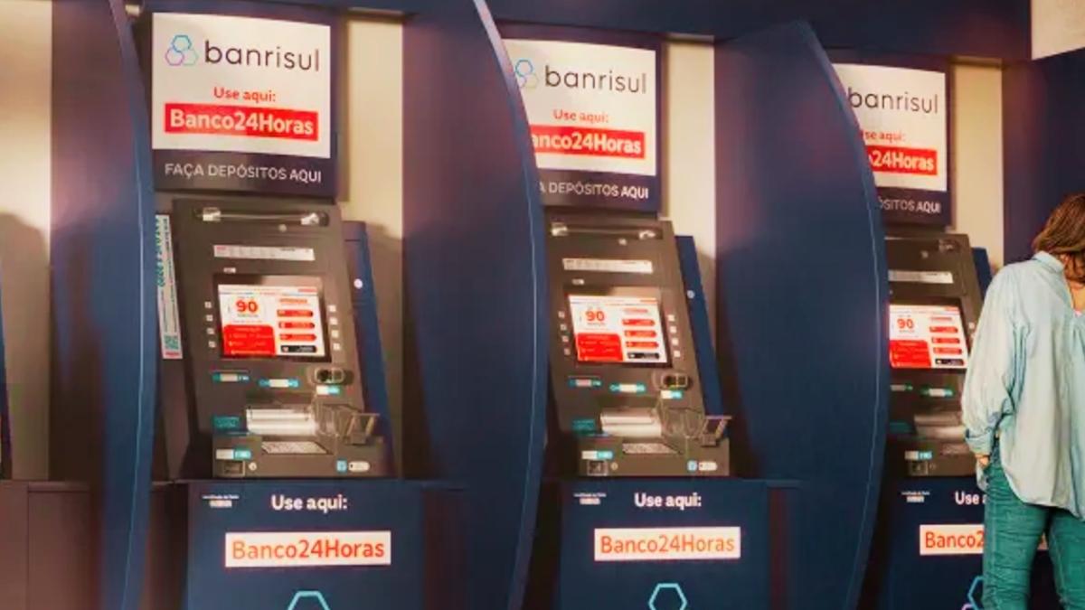 Reposicionamento da Tecban com terminais Banco24Horas em parceria com o Banrisul