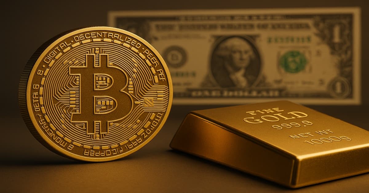Bitcoin concorrente do dólar e ouro em disputa por reservas globais