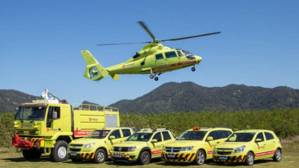 Crise financeira da Ambipar com frota de veículos e helicóptero em operação