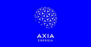 Logotipo da Axia Energia, novo nome da Eletrobras após rebranding corporativo.