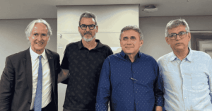 Marcos Pompeu, Geraldo Luciano, Geldo Machado e Cid Alves debatem o cenário econômico e financeiro