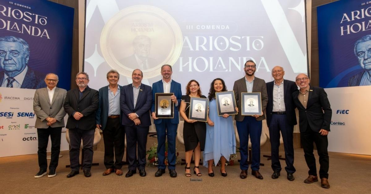 Homenageados da III Comenda Ariosto Holanda na Casa da Indústria