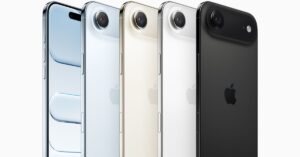 Modelos iPhone Air lado a lado. Segunda geração poderá ter duas câmeras