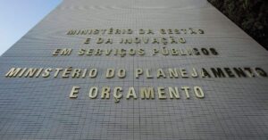 Fachada do Ministério do Planejamento e Orçamento em Brasília.