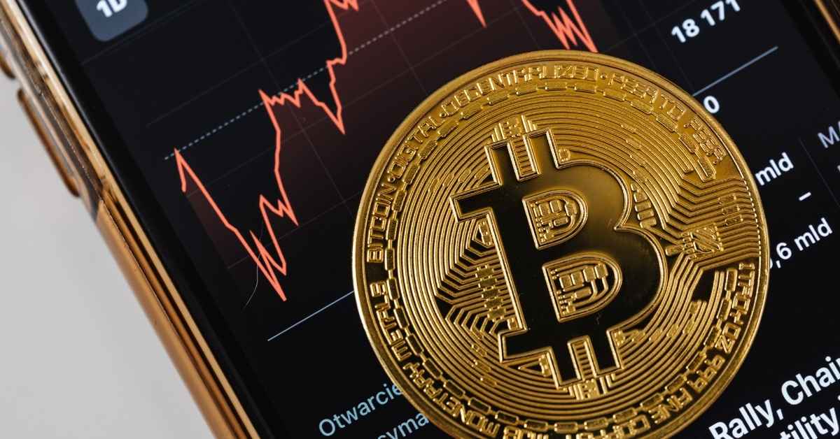 Valor do Bitcoin em queda com gráfico de correção no mercado global