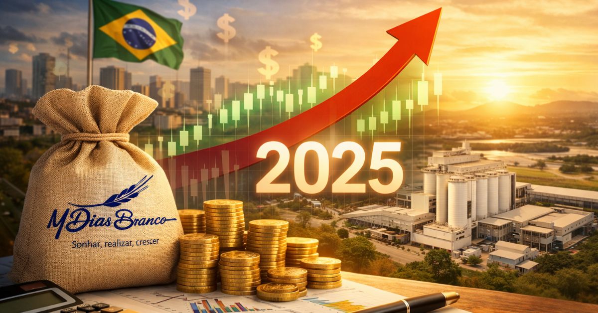 Ações da M. Dias Branco em 2025 com valorização acima do mercado.