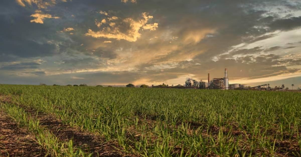 Campo agrícola ao pôr do sol ilustrando fatores que influenciam os preços ao produtor no Brasil