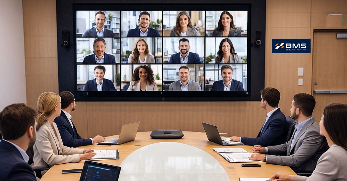 Webinar com executivos debatendo a renovação dos planos de saúde corporativos