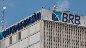 Imagem da fachada do BRB para ilustrar uma matéria jornalística sobre o Presidente do Banco de Brasília.