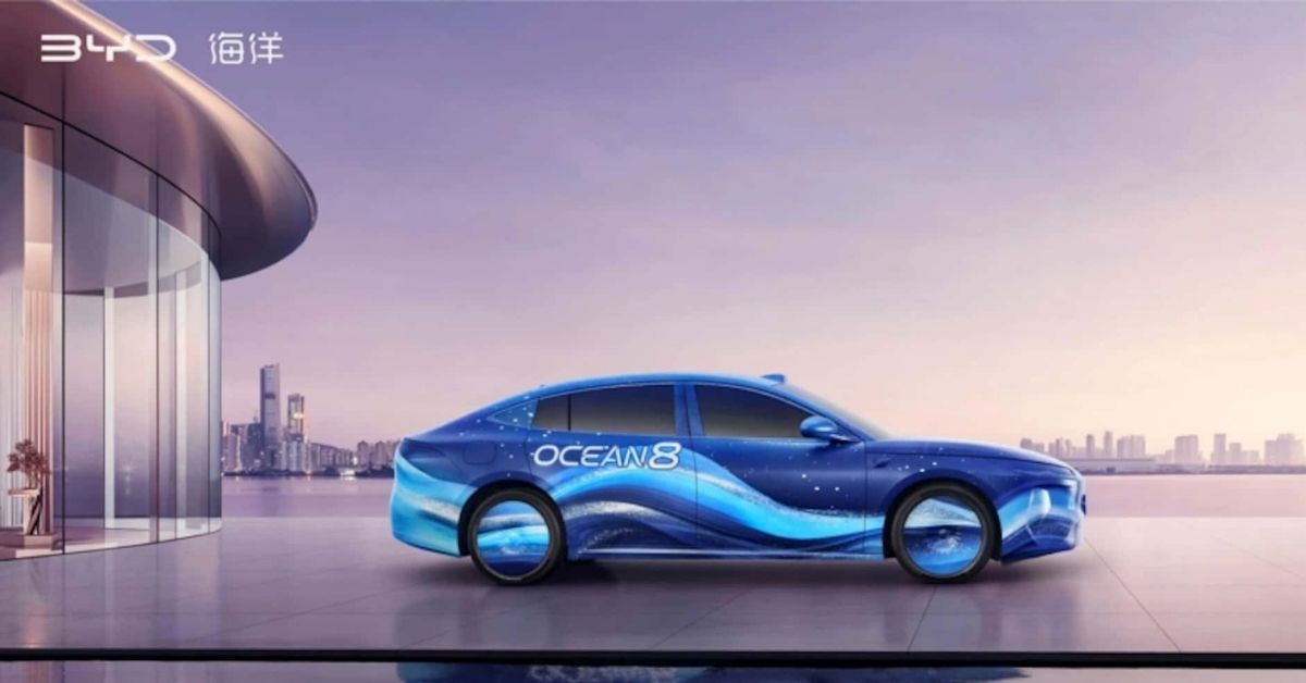 novos carros da BYD Seal 08 da linha Ocean em teaser oficial