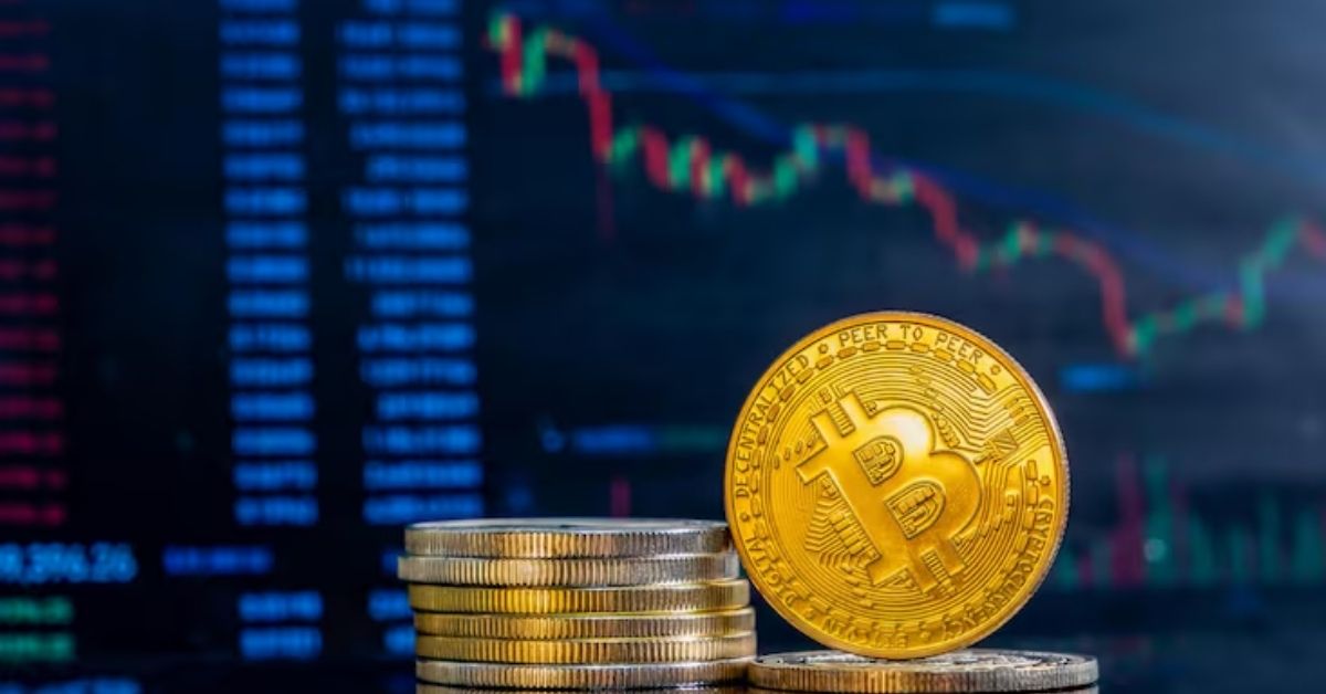 ALT da imagem Preço do bitcoin em queda refletido em gráfico de mercado cripto