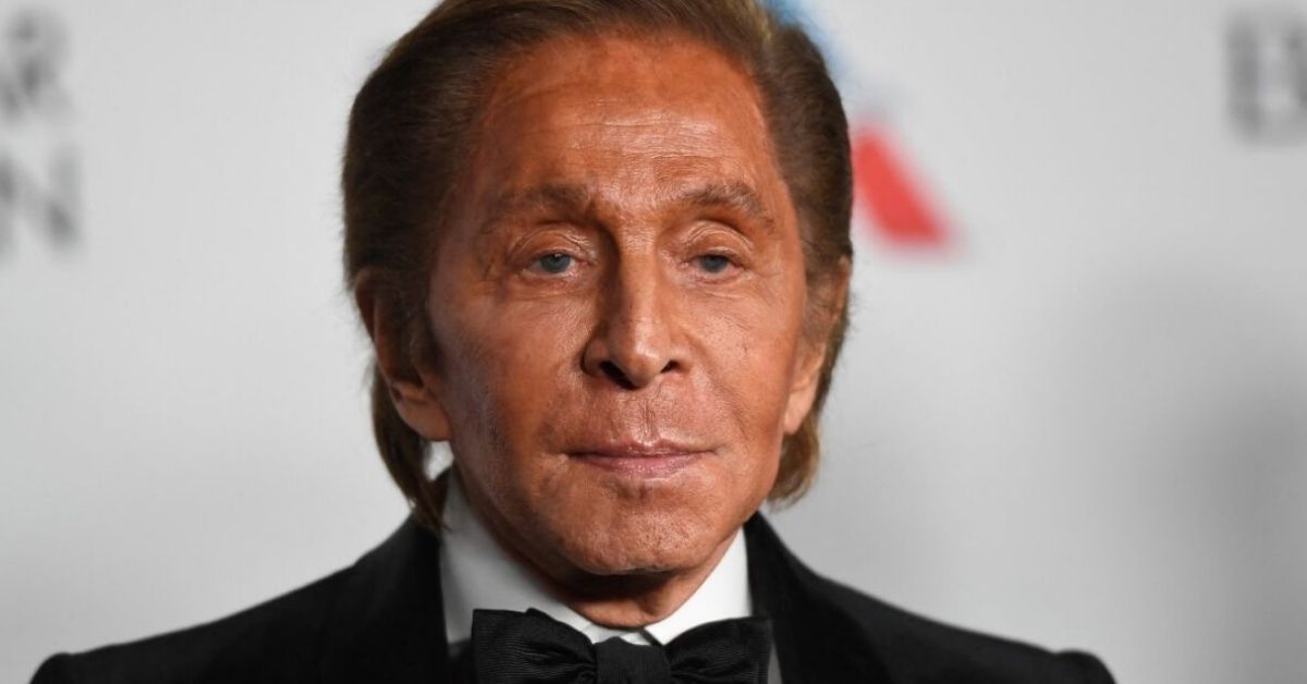 Valentino Garavani estilista italiano em evento oficial em Roma