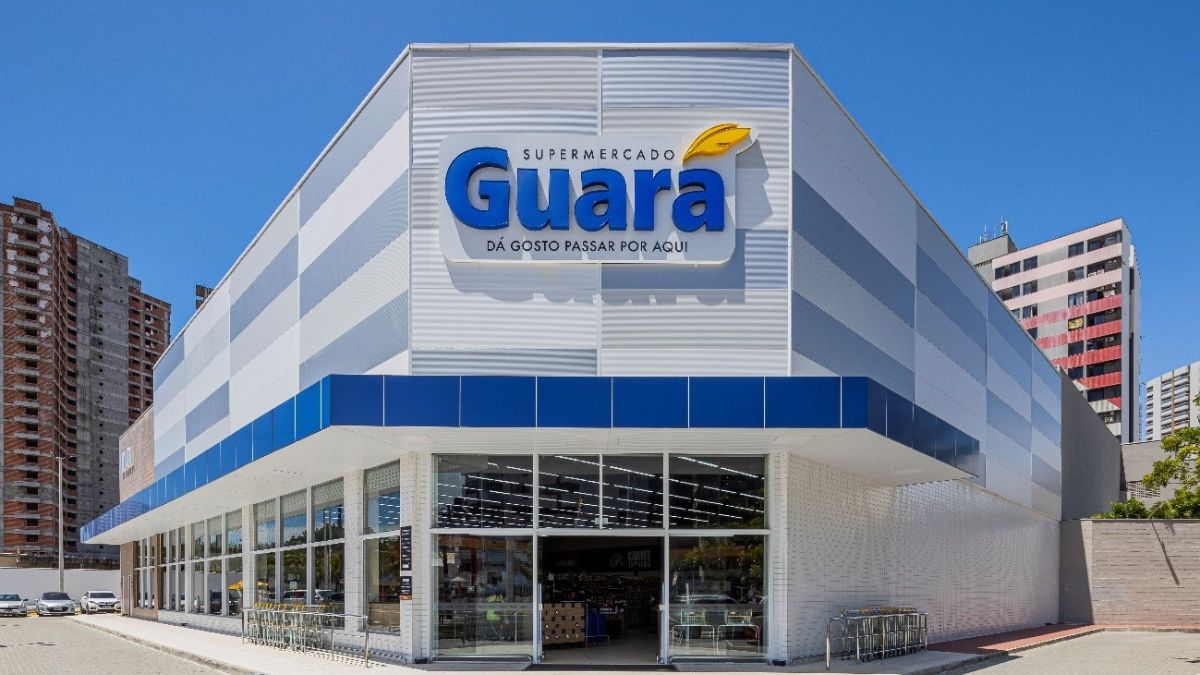 Imagem da fachada do Supermercado Guará para ilustrar uma matéria jornalística.