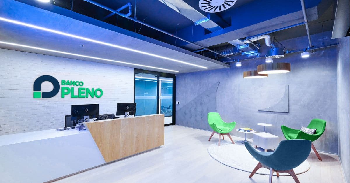Imagem de ala de recepção do Banco Pleno, ilustrando instituição liquidação extrajudicial do Banco Pleno decretada pelo Banco Central