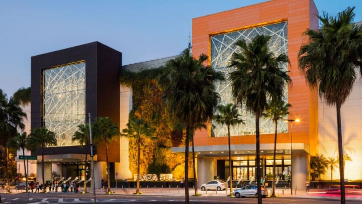 Imagem do Plaza Sul Shopping Center para ilustrar uma matéria jornalística sobre o Lucro da Allos.