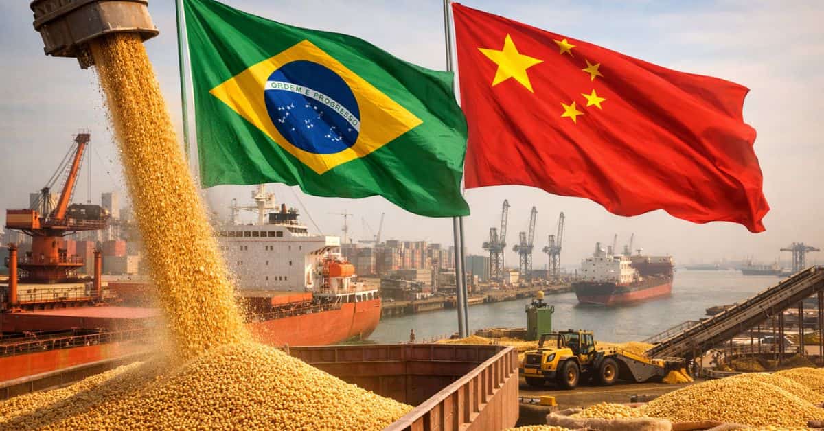 acordo entre Brasil e China na exportação de soja
