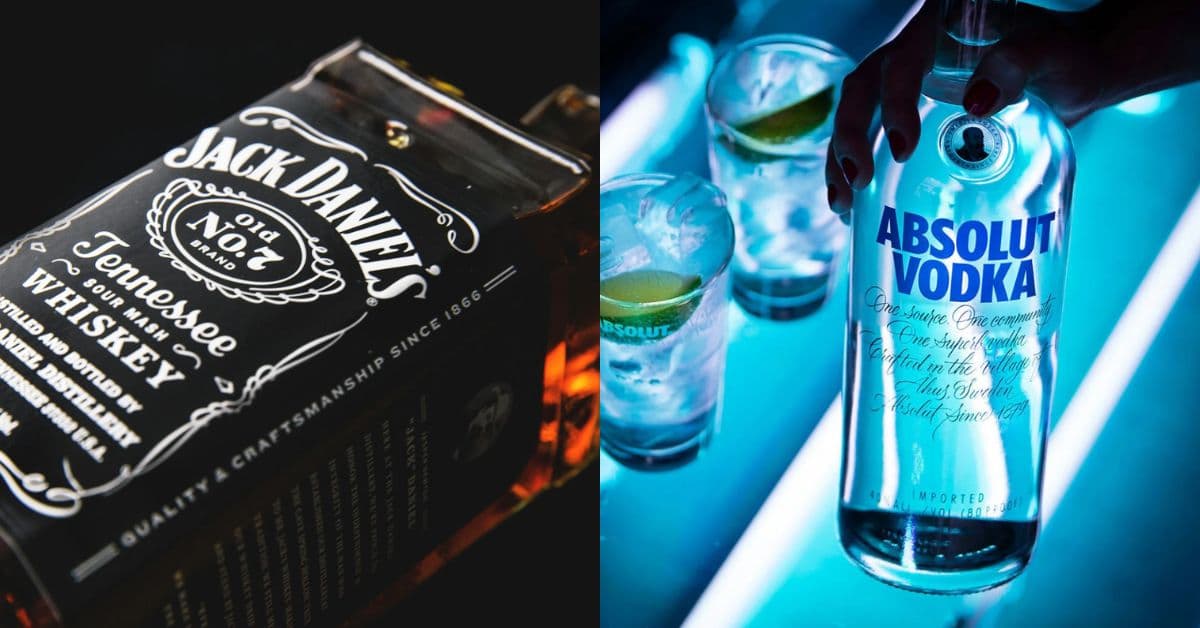 fusão entre Pernod e Brown-Forman, donas das marcas Absolut Jack Daniels