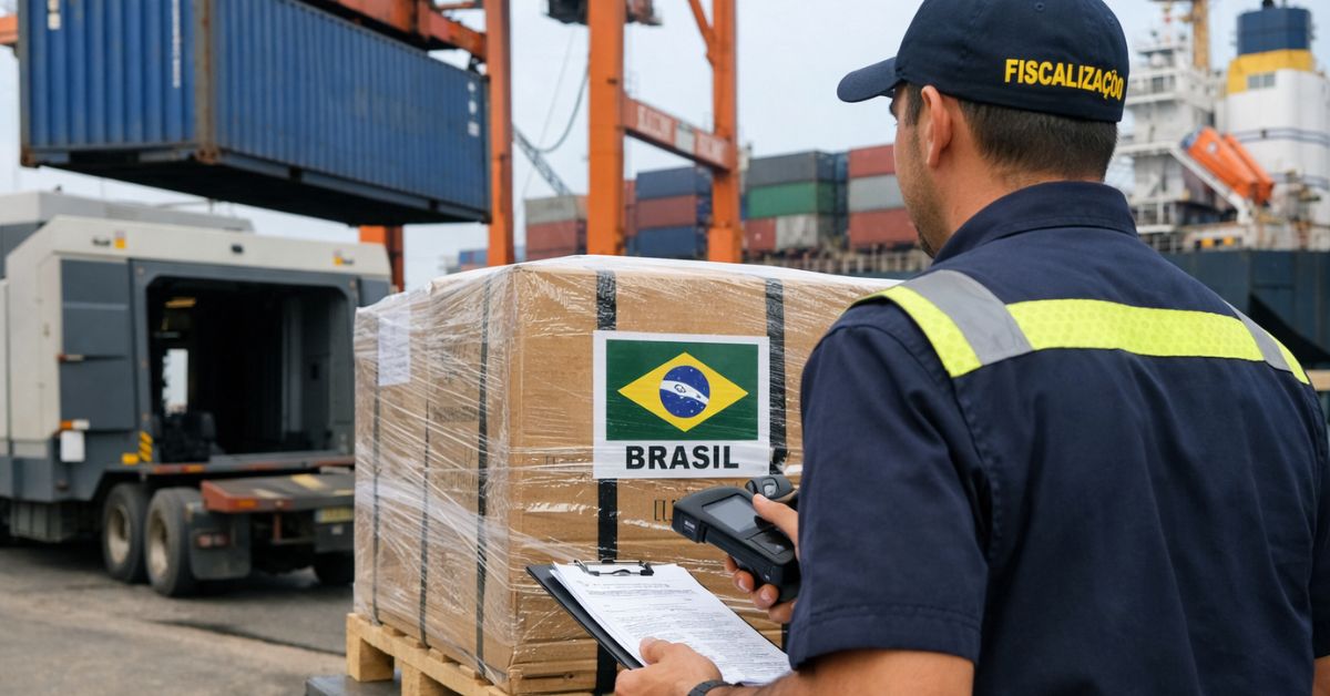 Fiscalização de mercadoria brasileira em porto após retorno do exterior, relacionada ao imposto de reimportação