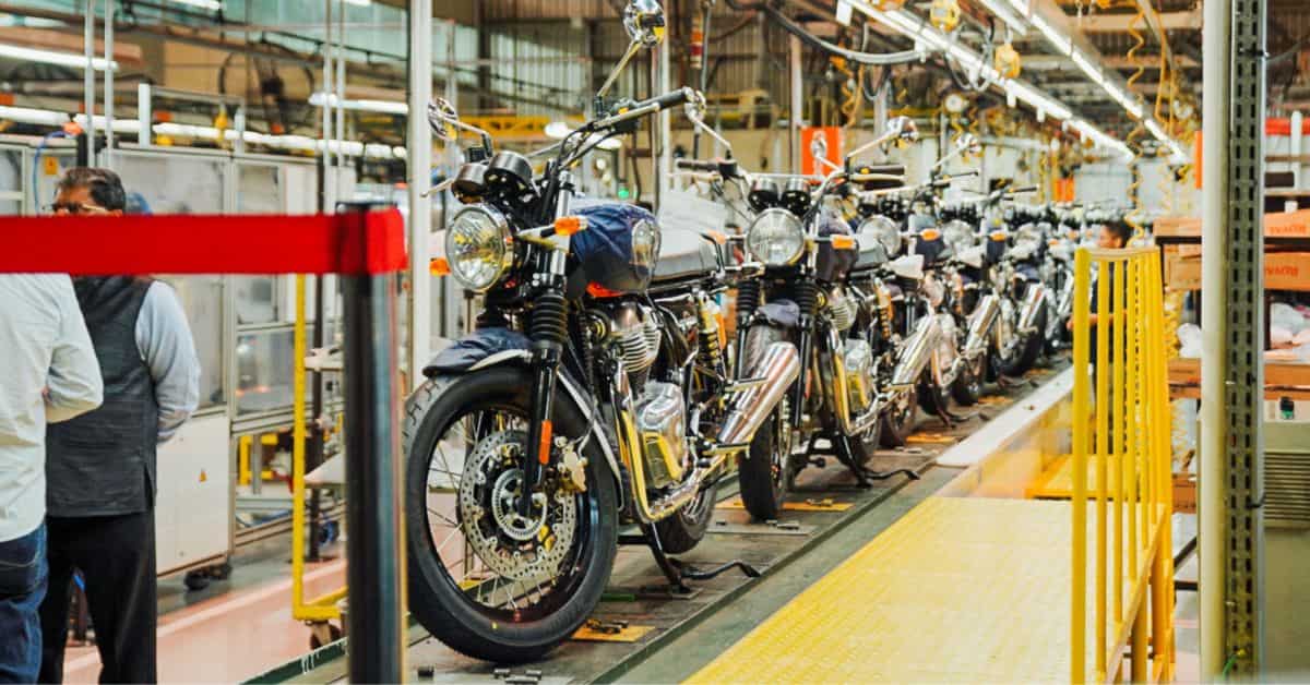 produção de motos no Brasil em fábrica do Polo Industrial