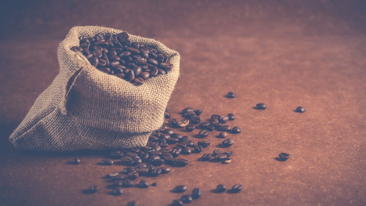Imagem de um saco de café para ilustrar uma matéria jornalística sobre os contratos de café na B3 em 2025 que tiveram alta.