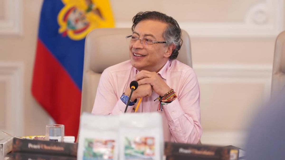 Imagem de Gustavo Petro, presidente da Colõmbia para ilustrar uma matéria jornalística sobre a defesa dele sobre o PIX Internacional.