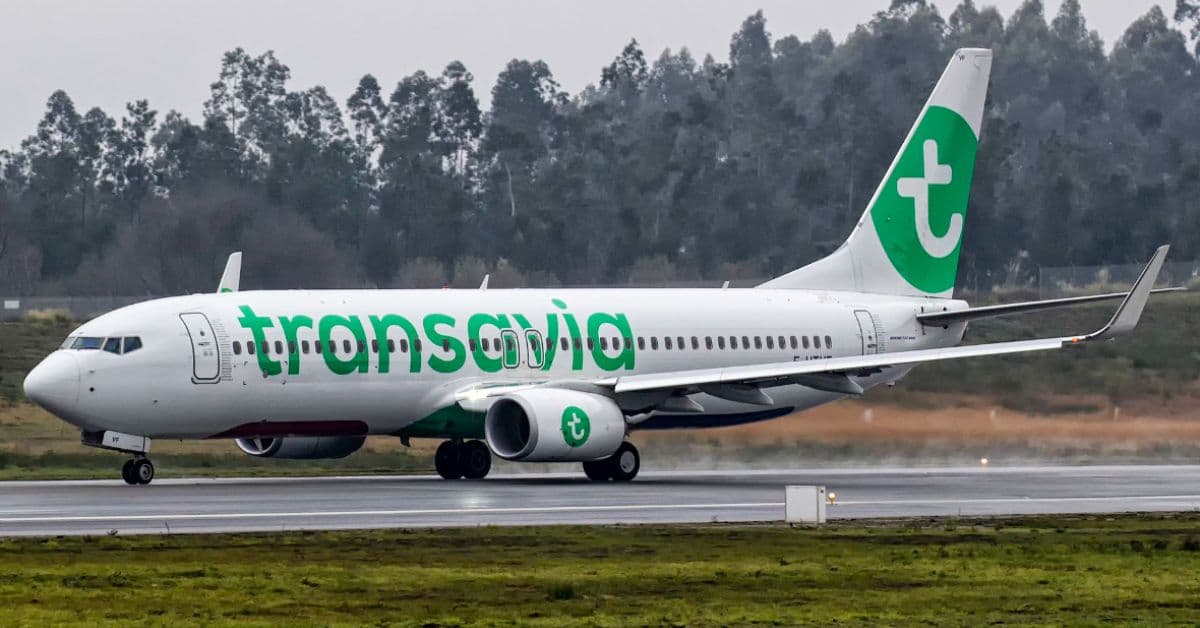 Avião da Transavia, empresa afetada pela alta do petróleo