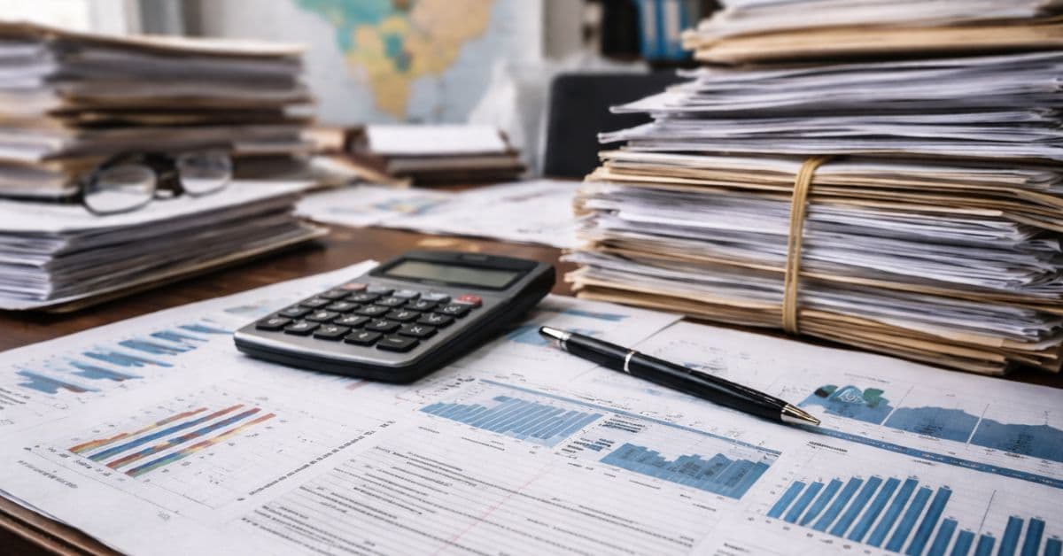 Documentos fiscais e relatórios ilustram a dívida ativa de empresas no Ceará e o acúmulo de impostos não pagos