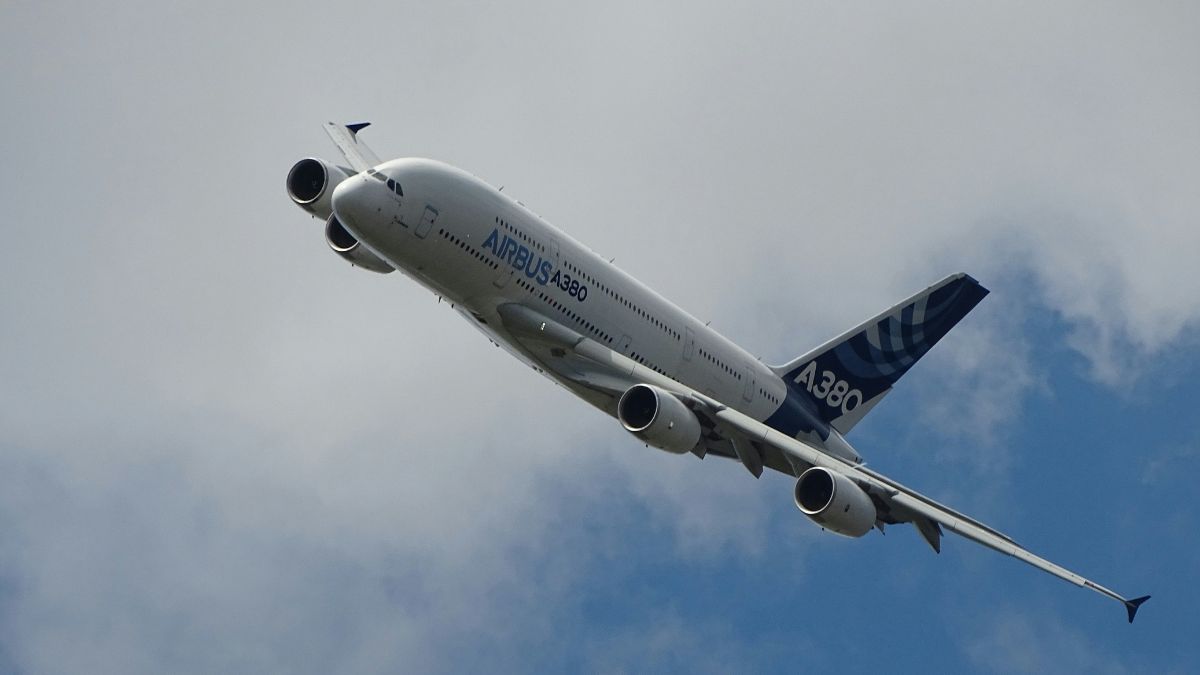 Imagem de um avião da Airbus para ilustrar uma matéria jornalística sobre a Crise da Airbus.