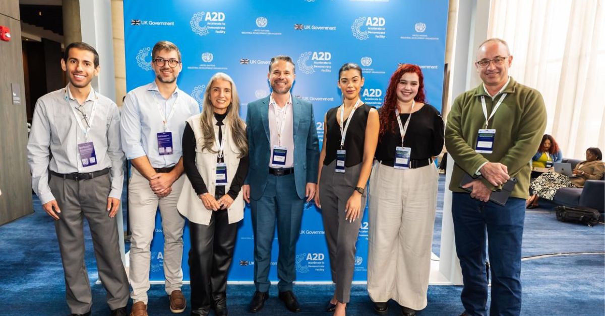 Representantes do Grupo Argo participam do A2D Facility da UNIDO em Bogotá, na Colômbia, em agenda sobre descarbonização industrial.