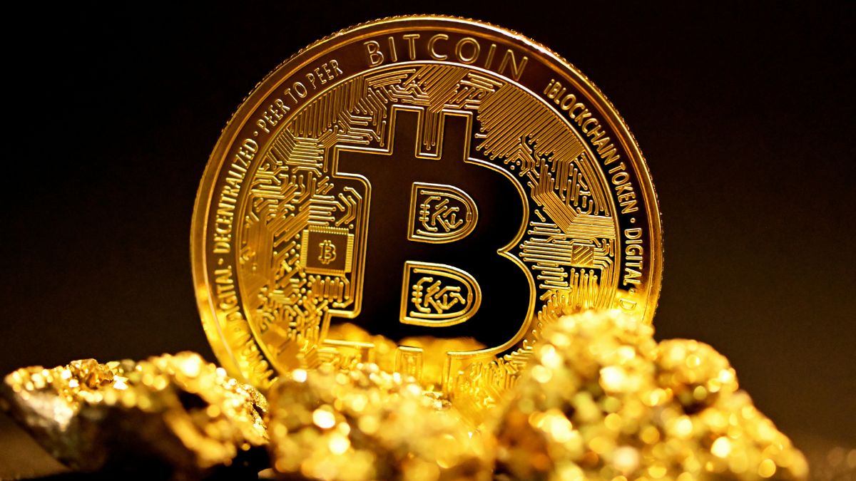 Imagem de um bitcoin para ilustrar uma matéria jornalística sobre a Queda do Bitcoin.