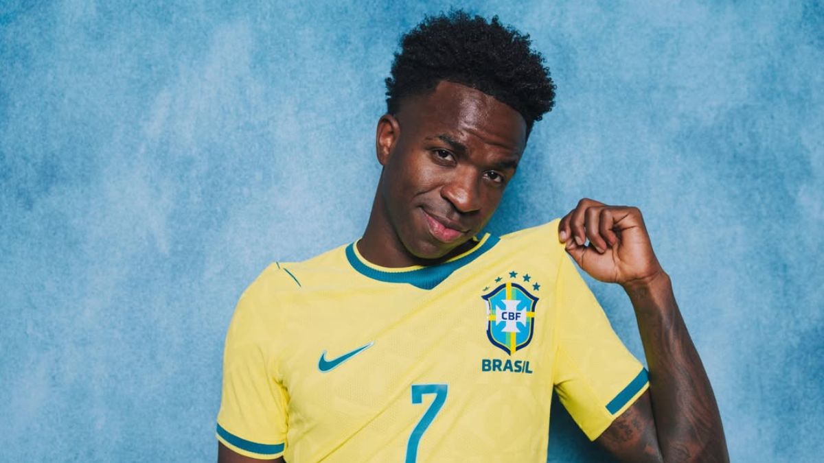 Imagem de Vinicius Junior para ilustrar uma matéria jornalística sobre o valor de mercado de Vinicius Junior (Vini Jr.).