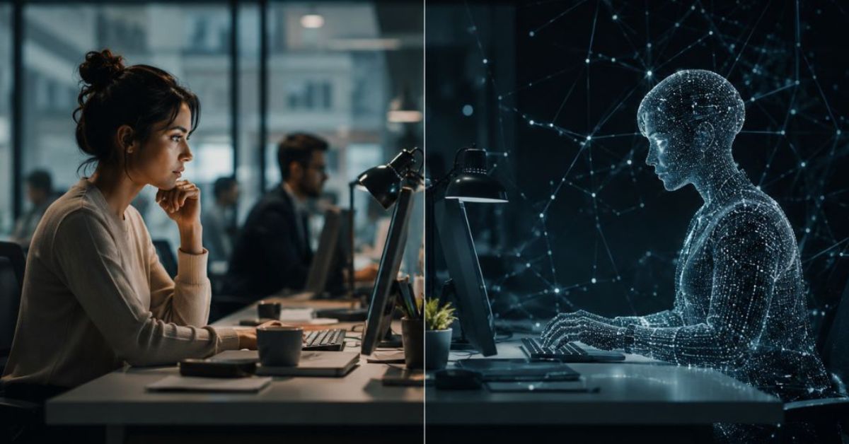 Medo da inteligência artificial no trabalho diminui enquanto cresce a adoção da IA nas empresas.