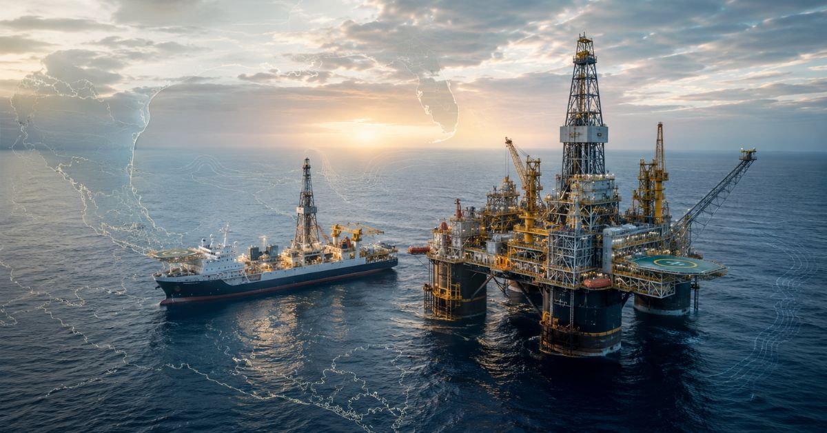 Plataforma offshore ilustra cooperação entre Petrobras e Pemex em águas profundas no Golfo do México