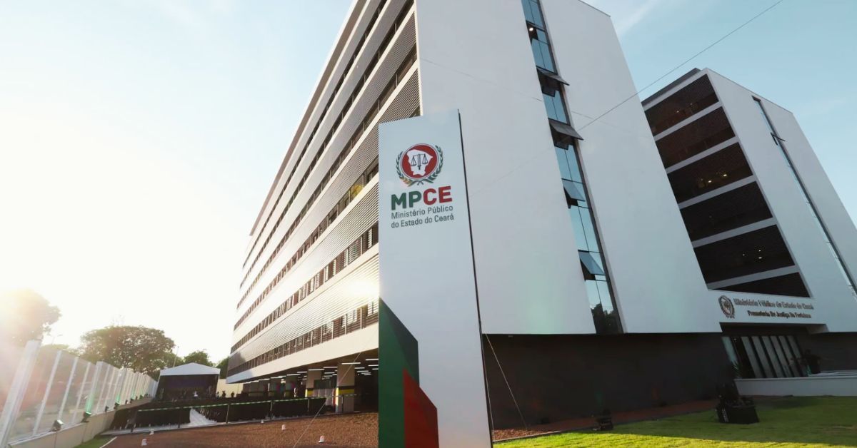 Sede do Ministério Público do Estado do Ceará (MP-CE), alvo de apuração sobre viagem do MP-CE para a Copa do Mundo.
