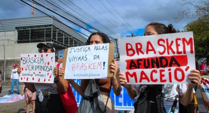 Braskem é condenada por afundamento de solo em Maceió. (Foto: Gabrielle Sodré/MAB)