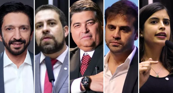 Disputa eleitoral em São Paulo 2024; Nunes e Boulos na liderança; Agregador de pesquisas eleitorais.